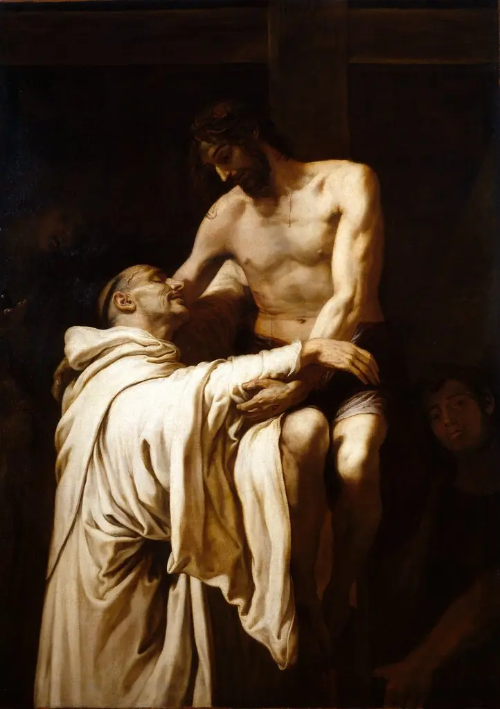 Christ embracing Saint Bernard