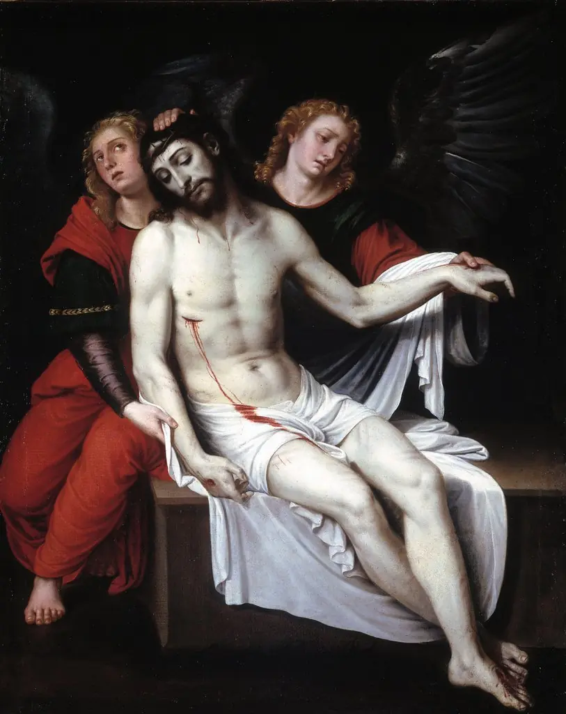 Cristo muerto sostenido por dos ángeles, by Francesc Ribalta