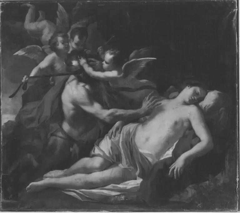 Nymphe and Satyr, by Francesco Albani
