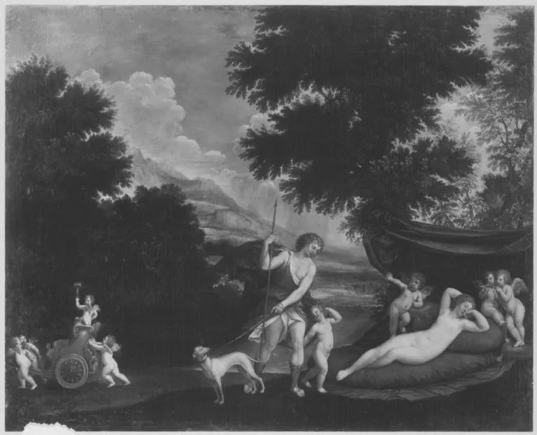 Venus and Adonis, by Francesco Albani, unspecified, 1619