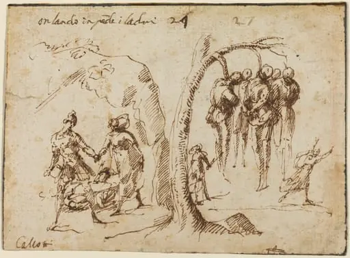 Orlando and the Thieves, by Francesco Allegrini