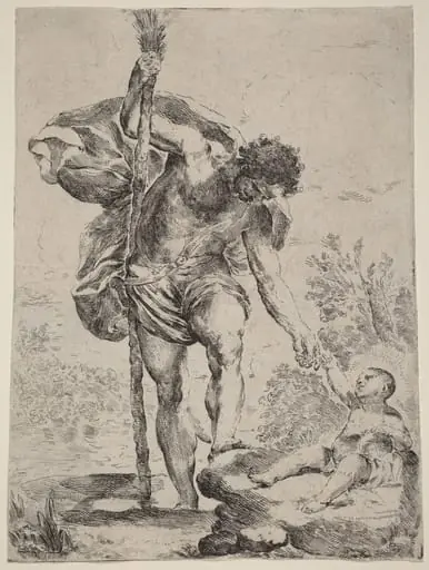 Saint Christopher Giving His Hand to the Infant Jesus, by Francesco Amato