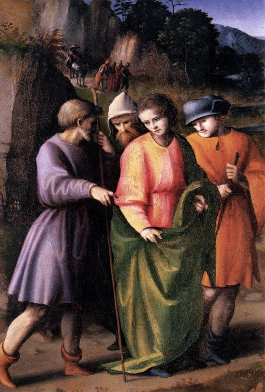 Scenes from the Story of Joseph: Joseph Sold by His Brethren, by Francesco Bacchiacca, unspecified, 1515