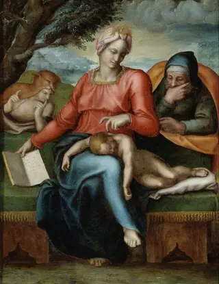 The Holy Family with the young St John, by Francesco Bacchiacca