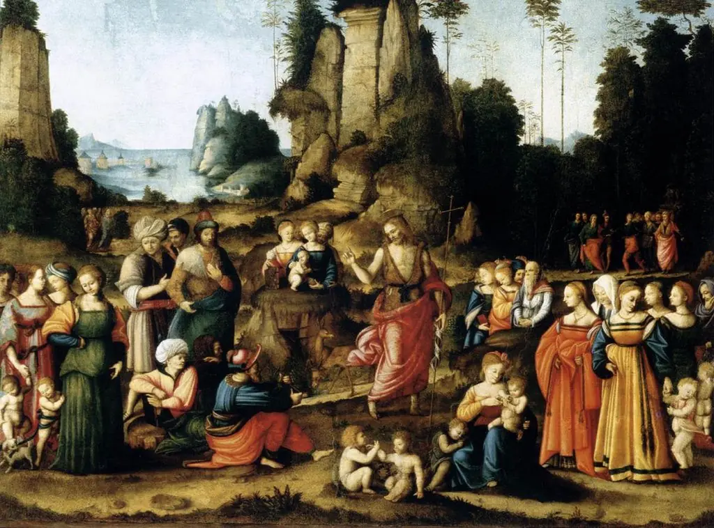 The Preaching of Saint John the Baptist, by Francesco Bacchiacca