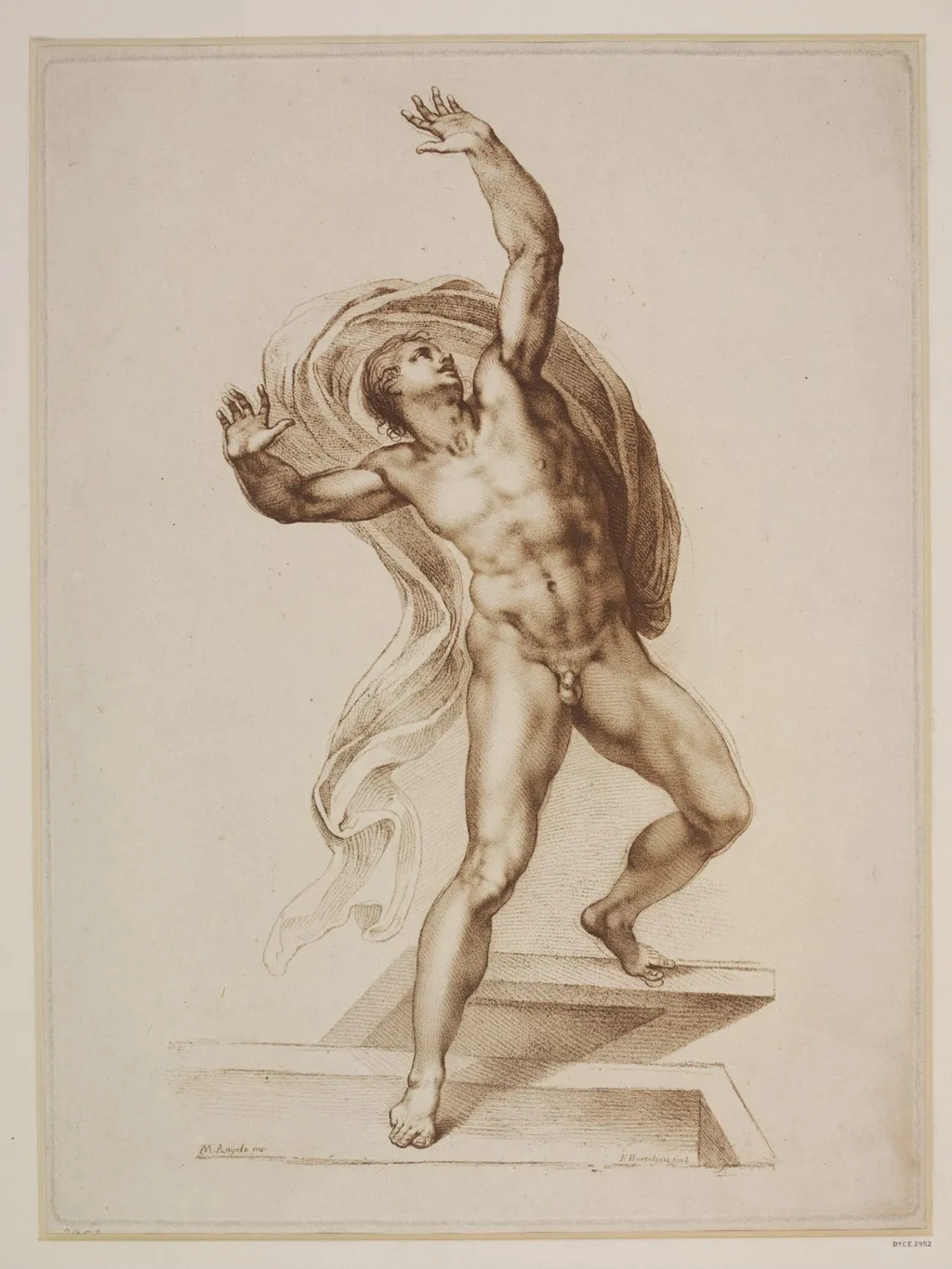 Figure from The Last Judgment, by Francesco Bartolozzi, 1740
