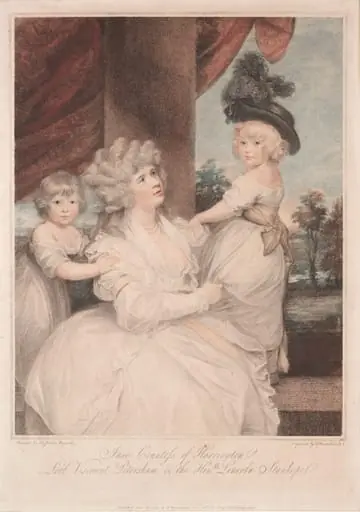 Jane, Countess of Harrington and Her Children, by Francesco Bartolozzi