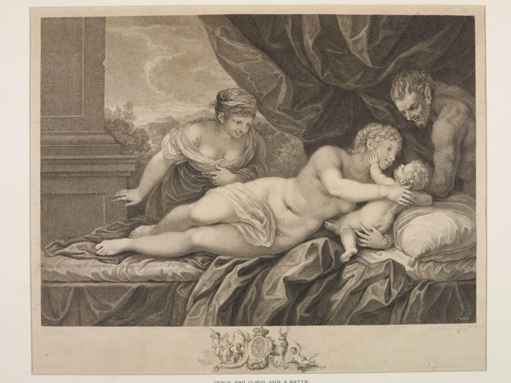 Venus and Cupid, by Francesco Bartolozzi, 1740