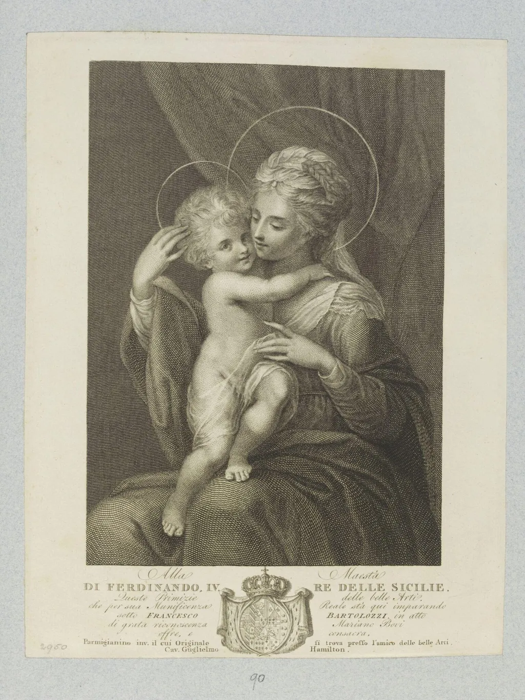 Virgin and Child, by Francesco Bartolozzi, 1740