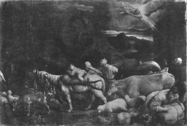 Abrahams Auszug nach Kanaan (Werkstattkopie), by Francesco Bassano the Younger, unspecified, 1570