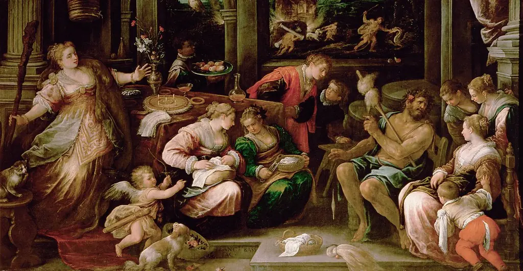Herkules und Omphale, by Francesco Bassano the Younger