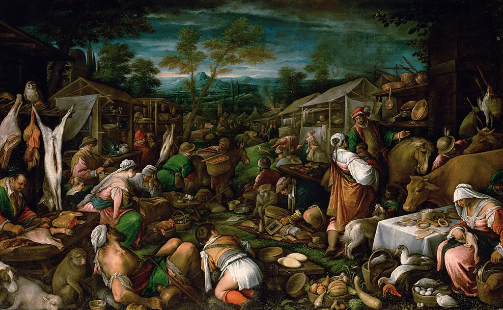 Jahrmarkt, by Francesco Bassano the Younger, unspecified, 1592