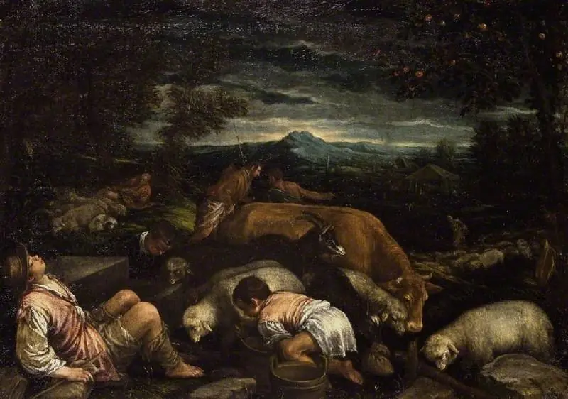 Landscape with Shepherds, by Francesco Bassano the Younger