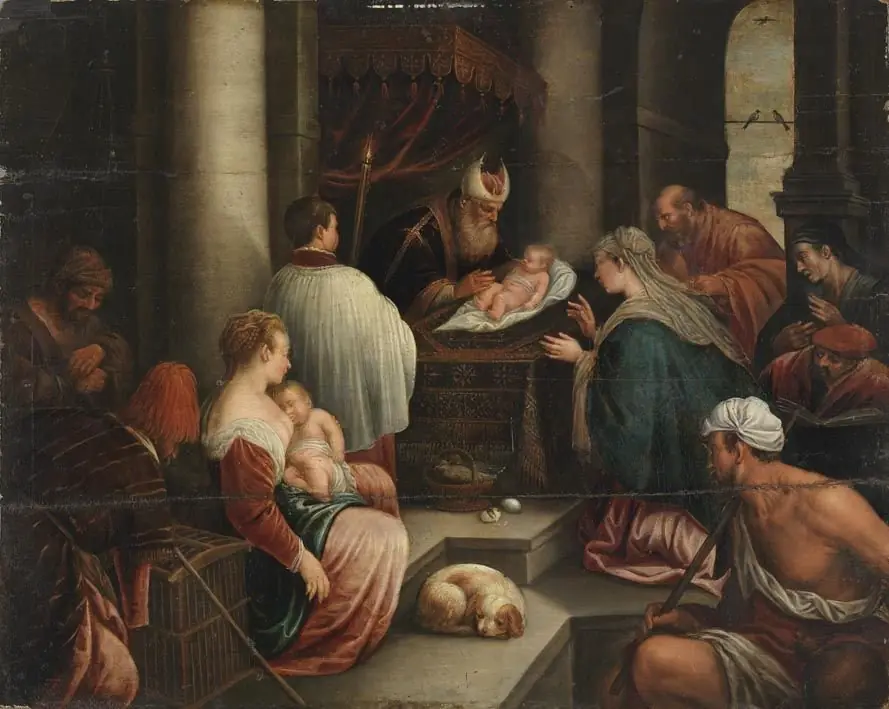 The presentation of Christ in the temple, by Francesco Bassano the Younger
