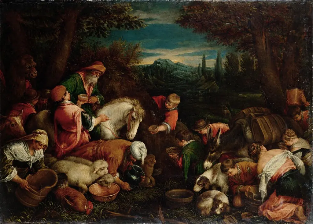 Wunder aus der Quelle von Mara, by Francesco Bassano the Younger
