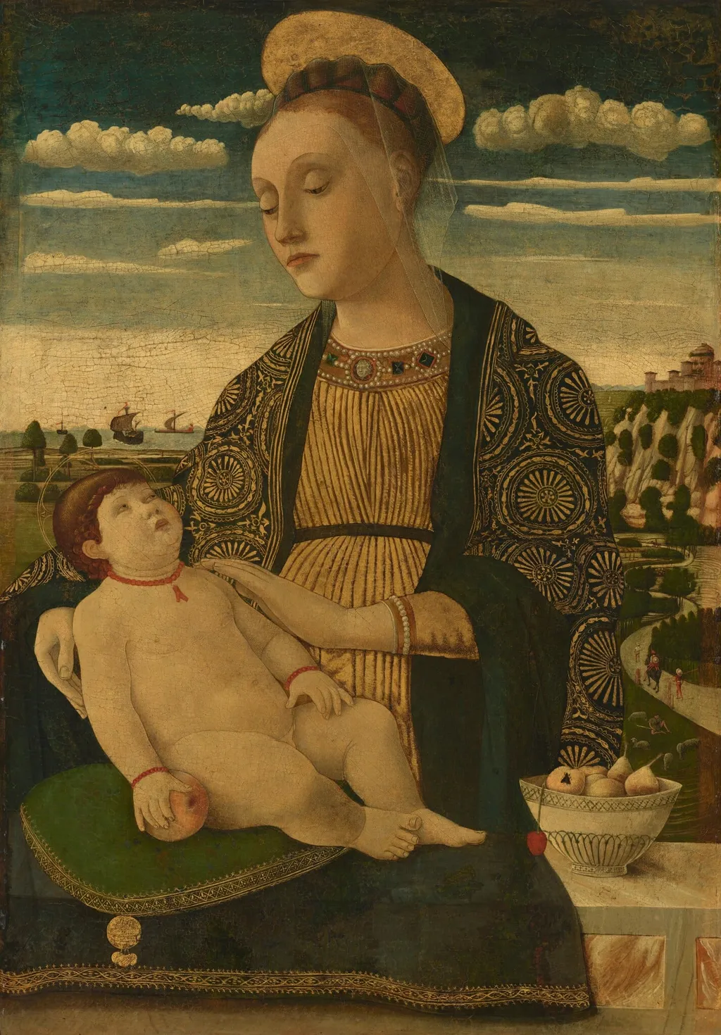 Madonna and Child, by Francesco Benaglio, tempera, 1464