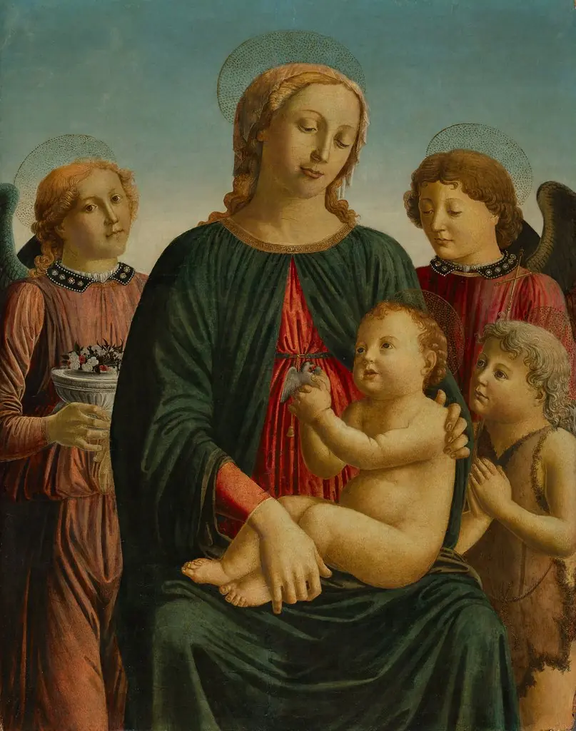 Mary with the Child, the Boy John Adoring the Child, and Two Saints, by Francesco Botticini