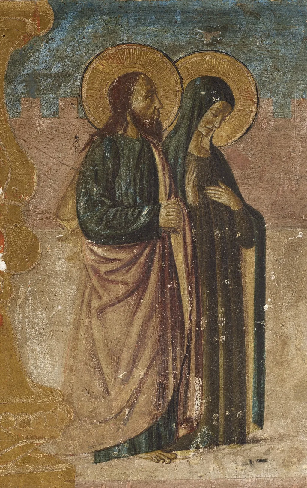 Saints Anna and Joachim, by Francesco Botticini, oil, 1460