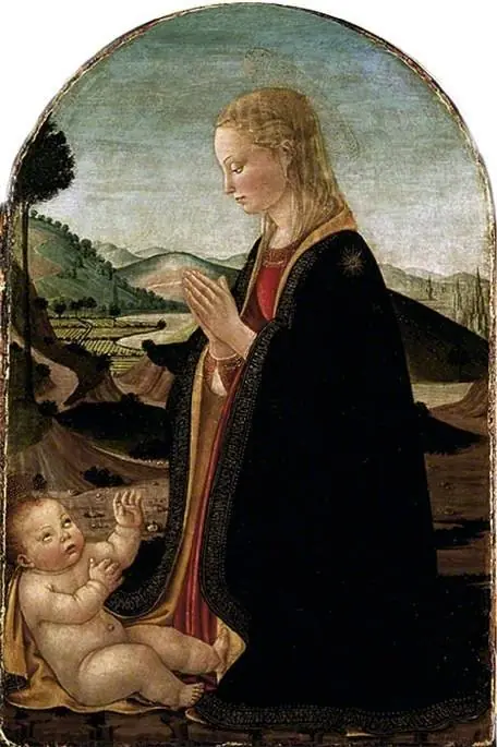 Virgin adoring the Child, by Francesco Botticini