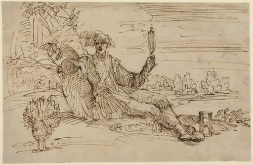 An Elegant Young Man Personifying Vanity, by Francesco Brizio