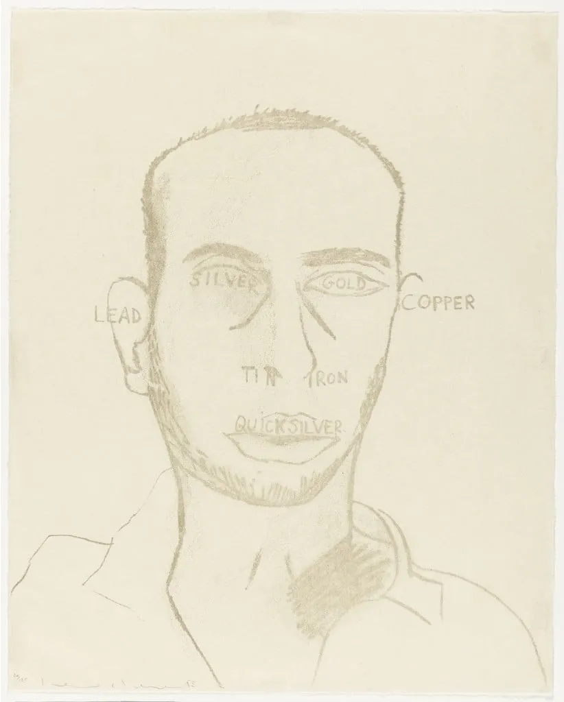 Untitled, by Francesco Clemente, ink, 1991