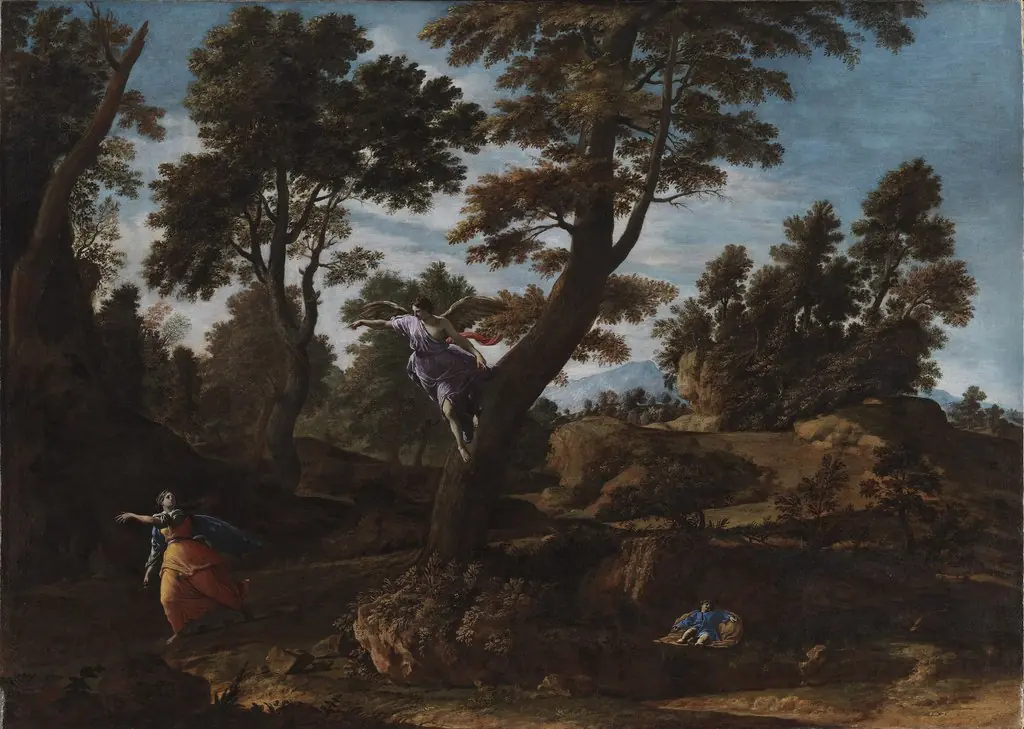 Landscape with the Angel Appearing to Hagar and Leading her to the Well, by Francesco Cozza