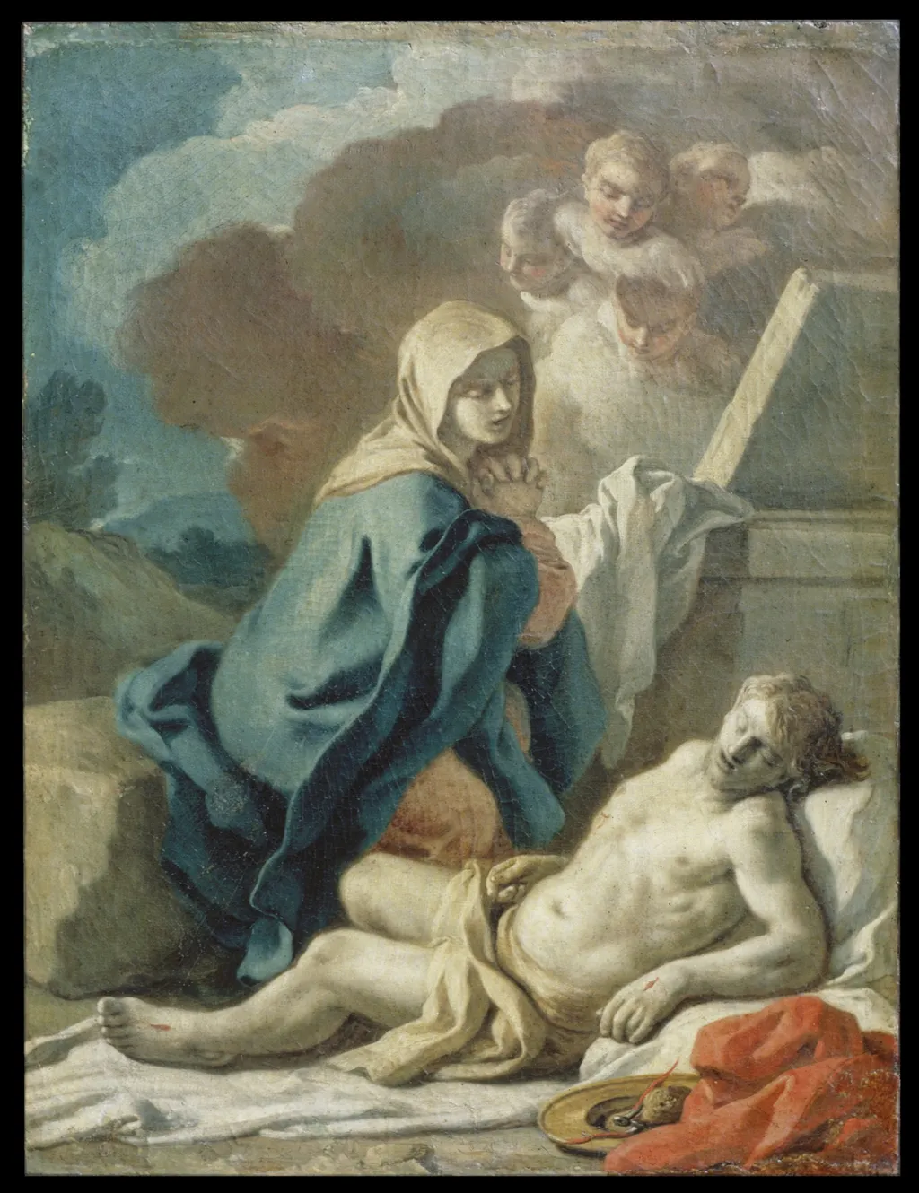 Pietà, by Francesco de Mura, oil, 1727