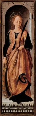Saint Catherine and Saint Clare, by Francesco del Cossa, tempera, 1470