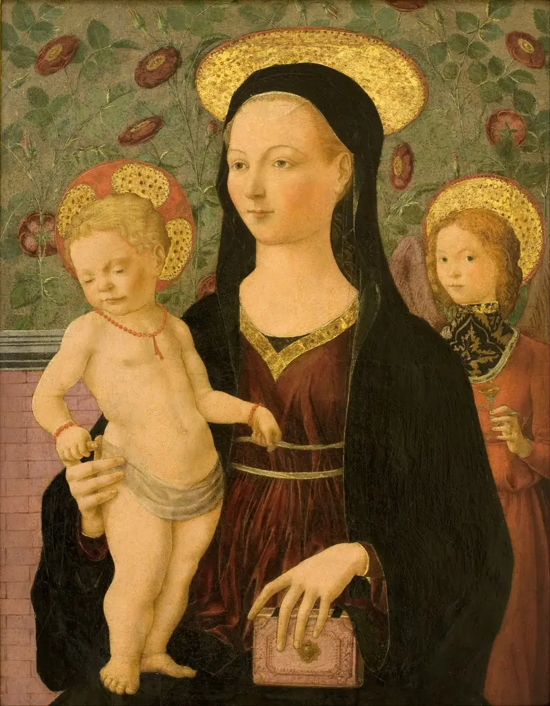 Virgin and Child with an Angel, by Francesco del Cossa