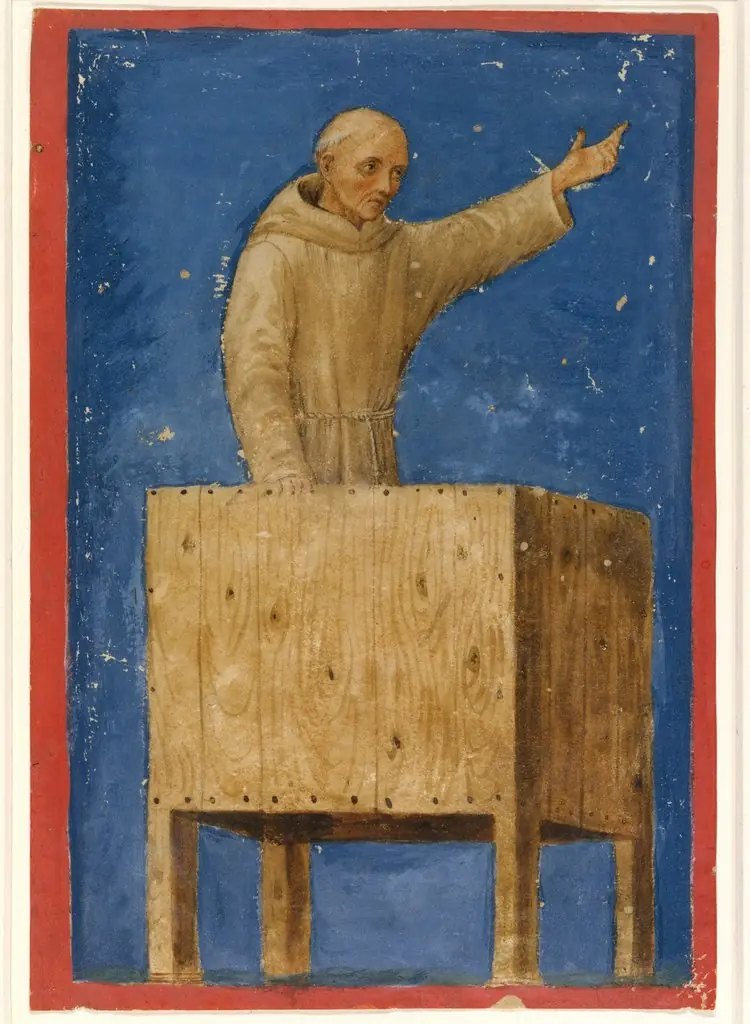 Saint Bernardino Preaching from a Pulpit, by Francesco di Giorgio