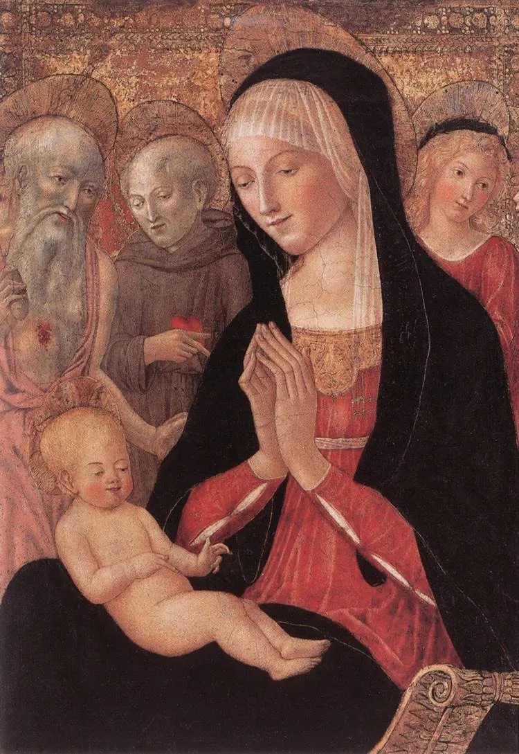 Virgin and Child with Saint Jerome, Saint Anthony of Padua and Two Angels, by Francesco di Giorgio, unspecified, 1469