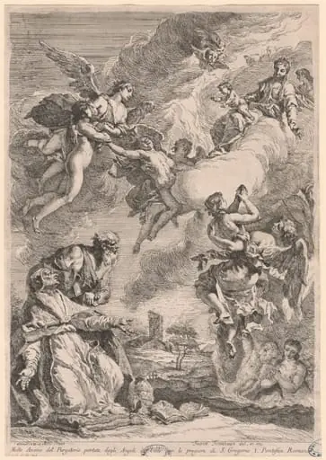Pope Gregory the Great and Saint Vitale Interceding for the Souls in Purgatory, by Francesco Fontebasso