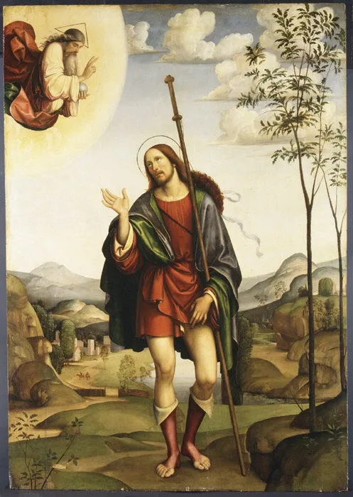 Saint Roch, by Francesco Francia, tempera, 1502