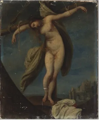 The Crucifixion of a Female Saint, by Francesco Furini, unspecified, 1634