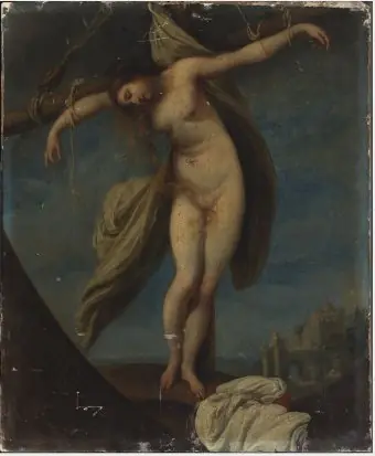 The Crucifixion of a Female Saint, by Francesco Furini