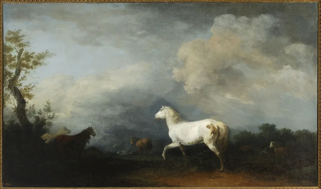 Band of horses, by Francesco Giuseppe Casanova, oil, 1775
