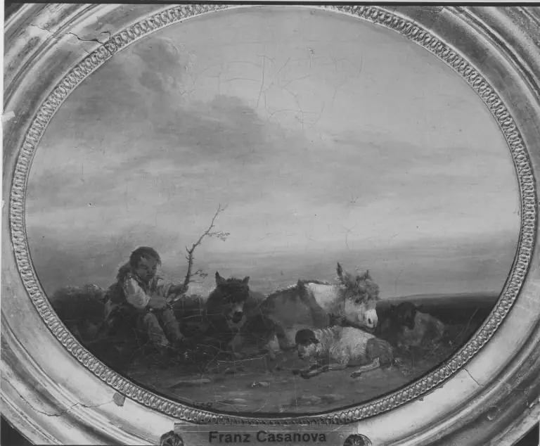 Hirtenknabe mit Herde, by Francesco Giuseppe Casanova