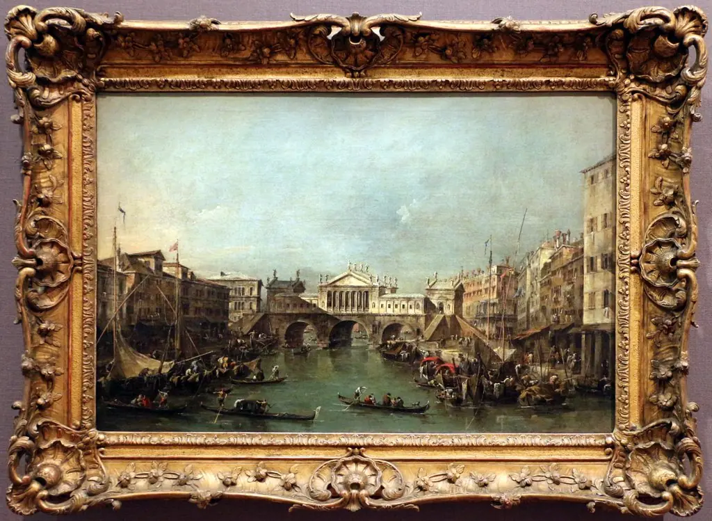 A ponte Rialto de acordo com o projeto de Palladio, by Francesco Guardi