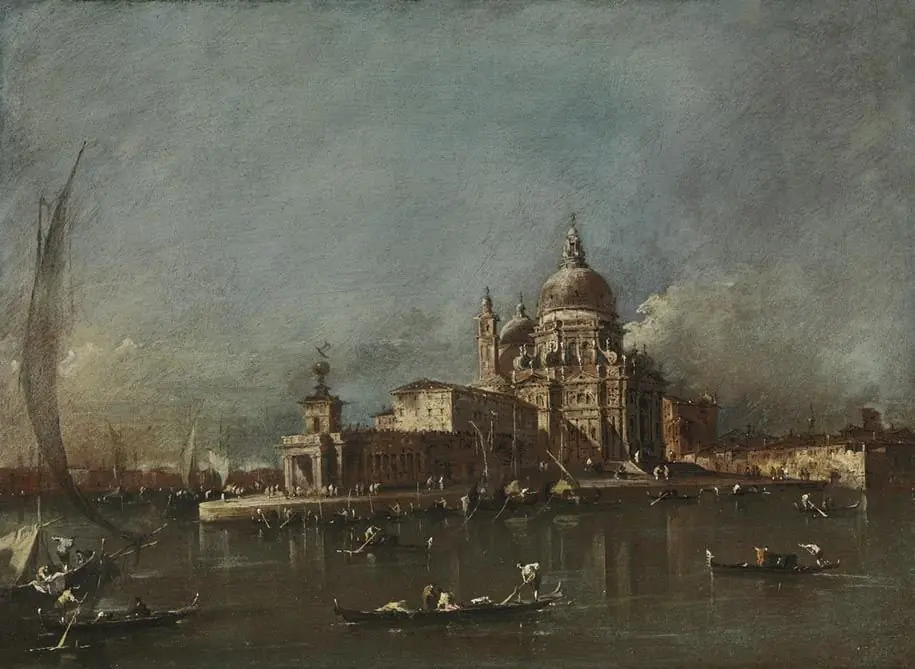 Blick auf Santa Maria della Salute und die Dogana, by Francesco Guardi