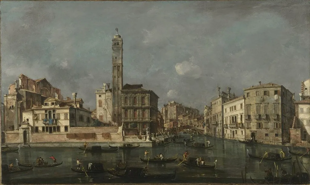 Canal Grande bei San Geremia, by Francesco Guardi, unspecified, 1760