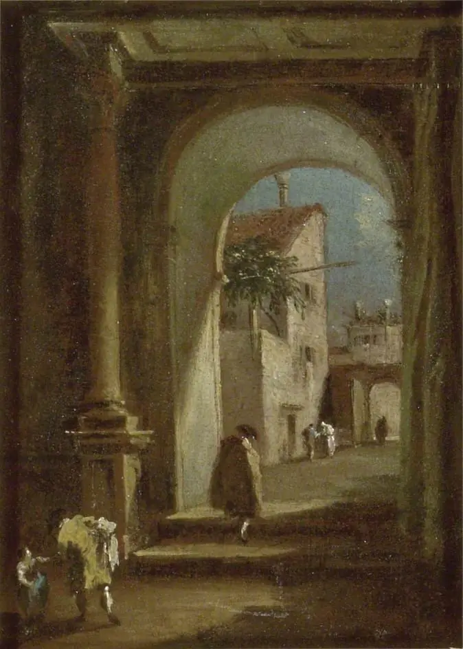 Capriccio: An Archway, by Francesco Guardi