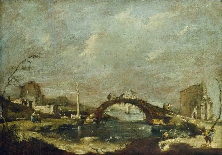 Capriccio Landscape, by Francesco Guardi