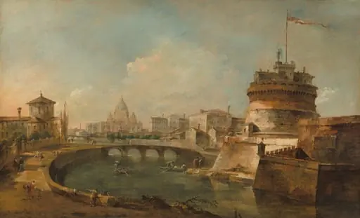 Fanciful View of the Castel Sant'Angelo, Rome, by Francesco Guardi