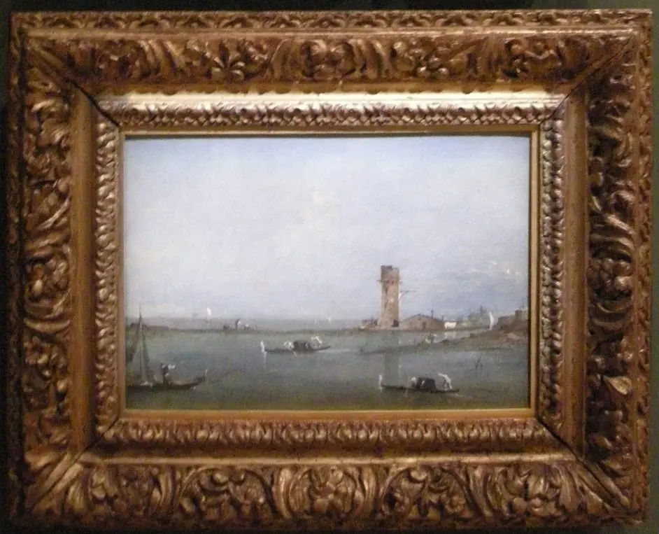 Gates of Venice (View of the Venetian lagoon with the Tower of Marghera), by Francesco Guardi