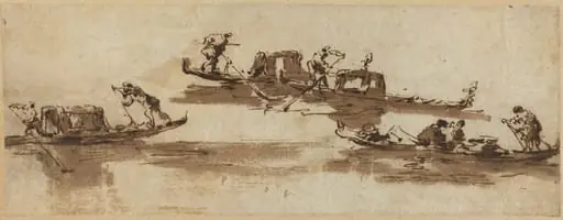 Gondolas, by Francesco Guardi