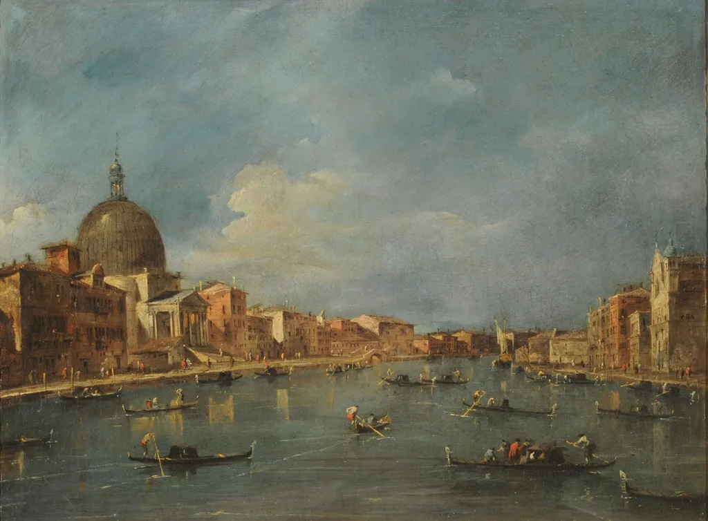 Grand Canal with Sam Simeone piccolo, by Francesco Guardi, oil, 1762
