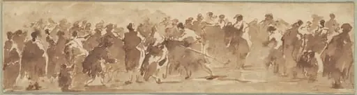 Group of Many Figures, by Francesco Guardi