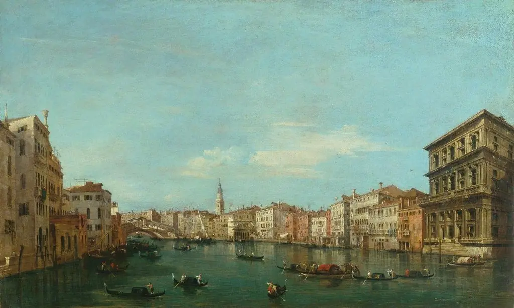 Il Canal Grande a palazzo Grimani, verso il ponte di Rialto, by Francesco Guardi