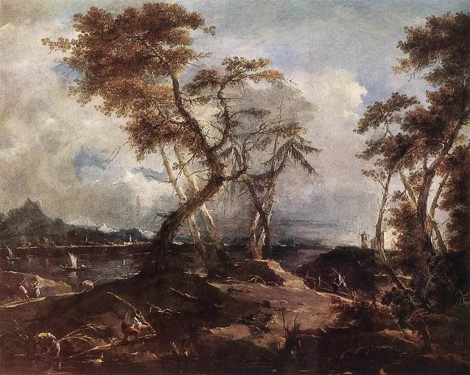 Landscape, by Francesco Guardi