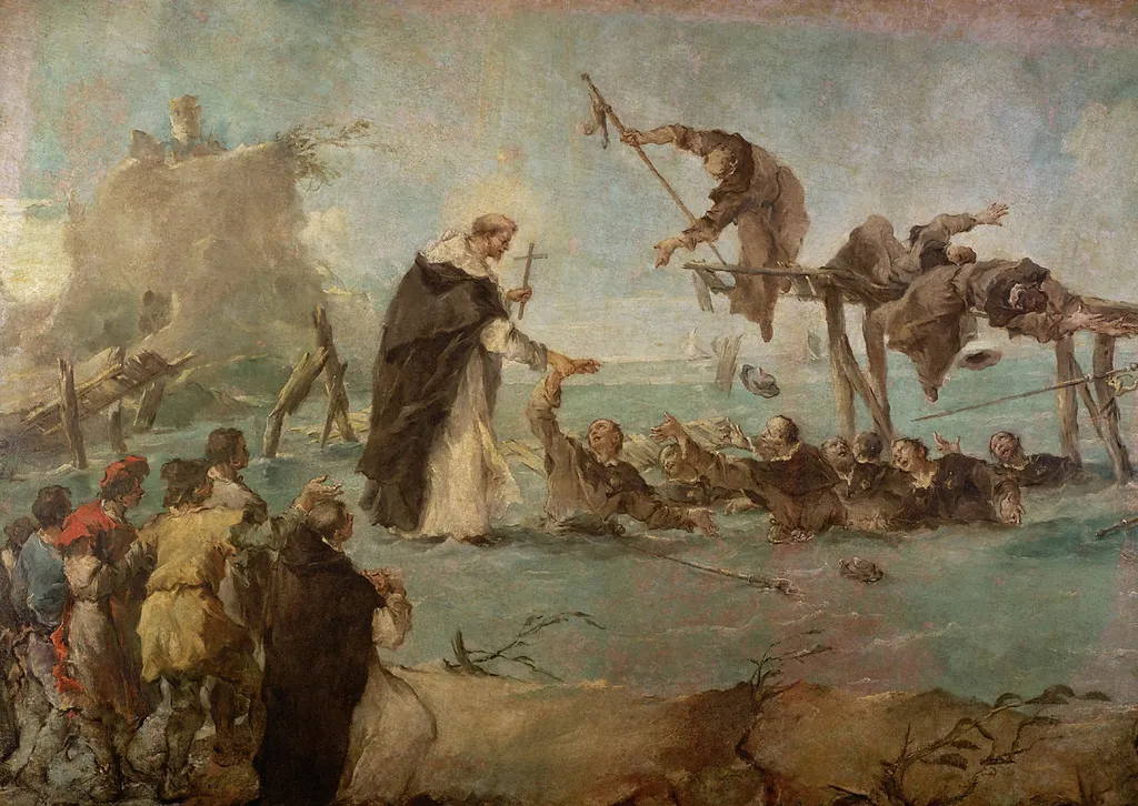 Miracle of a dominican Saint (Gonzalo di Amarante?), by Francesco Guardi, oil, 1763